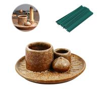 Suevut Porte-Encens en Céramique de Haute Qualité avec Encens Japonais, Porte-Encens Palo Santo, Décoration Parfumée pour Maison, Méditation et Bien-être, Parfum Naturel