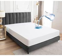 Sufdari Protège Matelas imperméable 150x200cm, Premium Respirant Housse Matelas, Protège Matelas Bruit Housses, Imperméable Drap Housse (Blanc)
