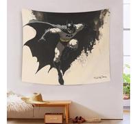 SUFFERBOW Batman 3D Effet Tapisserie Décoration Murale Tapisserie Murales Tapisserie Murale Tissu Pour Chambre Salon Serviette De Plage Tenture Murale 100cmx150cm