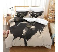 SUFFERBOW Batman 3D Imprimé Super-héros pour Adultes Et Enfants Housse De Couette Housses De Couettes Parure De Lit Microfibr avec Taies E avec Fermeture À Glissière 3 Pièces Double(200x200cm)