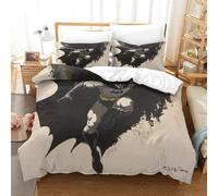 SUFFERBOW Batman pour Adultes Et Enfants Housses De Couettes 3D Imprimé Super-héros Housse De Couette Microfibr E avec Fermeture À Glissière avec Taies Parure De Lit 3 Pièces King(220x240cm)