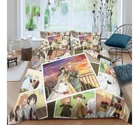 SUFFERBOW Spy X Family Housses De Couettes 3D Imprimé Anya Housse De Couette pour Adultes Et Enfants avec Taies E avec Fermeture À Glissière Microfibr Parure De Lit 3 Pièces King(220x240cm)