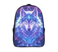 SUFFERBOW Wolf Sacs À Dos Pour Enfants Sac À Dos 3D Imprimé Sac À Dos Dessin Animé Thème Sac À Dos Étudiant Cartable Imperméable Léger Sac A Dos Pour Enfants 40x28x16cm