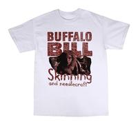 SUFFPXXYU Buffalo Bill T-Shirt 100% Cotton Silence of The Lambs Inspired CannibalWhiteXL
