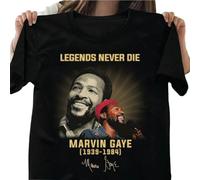 SUFFPXXYU Rare Marvin Gaye Legend Men T-Shirt Short Sleeve ShirtBlackL