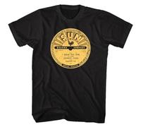 SUFFPXXYU Sun Records Hi Lo Music Men's T-Shirt Johnny Cash Walk The Line Tennessee TwoBlack3XL