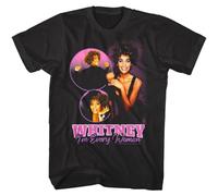 SUFFPXXYU Whitney Houston I'm Every Woman Bubbles Men's T Shirt Pop Music Single ConcertBlackL