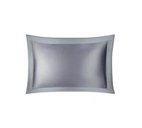 Sufoot Taie d'oreiller en Soie Charmeuse 100% Pure Soie de mûrier 26 Mamans, Bordure Oxford avec Dessous en Coton, butée de Glissement pour s'adapter à 50 cm x 75 cm Plus Volant - 1 pièce