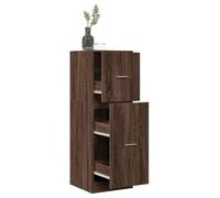Sufrk Armoire de pharmacie en chêne marron 40 x 41 x 118 cm aggloméré, buffet de cuisine, grand salon, moderne, buffet avec vitrine