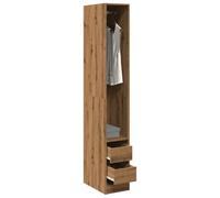 Sufrk Armoire en chêne artisanale, 30 x 50 x 200 cm, en bois, multicouche, armoire auxiliaire, armoire à chaussures, armoire porte-balais