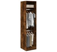 Sufrk Armoire en chêne fumée, 50 x 50 x 200 cm, en bois, multicouche, armoire à chaussures, armoire porte-balais