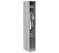 Sufrk Armoire Gris Sonoma 30 x 50 x 200 cm en bois multicouche, armoire auxiliaire, armoire à chaussures, armoire porte-balais