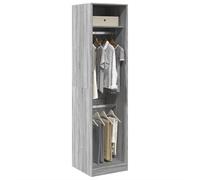 Sufrk Armoire Gris Sonoma 50 x 50 x 200 cm en bois multicouche, armoire auxiliaire, armoire à chaussures, armoire porte-balais