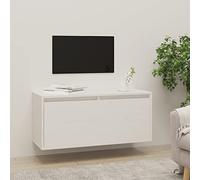 Sufrk Armoire Murale Blanc 80x30x35 cm Bois de pin Massif,Armoire Industrielle,Armoire De Rangement