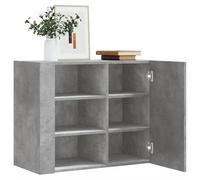 Sufrk Armoire murale en béton gris 75 x 35 x 60 cm en aggloméré, armoire murale suspendue en bois, armoire murale spacieuse et résistante