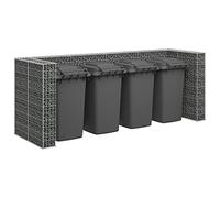 Sufrk Gabion en acier galvanisé 320 x 100 x 120 cm, gabion pour pierre en métal acier galvanisé avec couvercle de jardin extérieur, gabion métallique décoratif avec couvercle de jardin pour