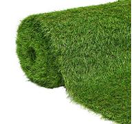 Sufrk Herbe synthétique 1 x 2 m / 40 mm Vert, pelouse synthétique Gazon Herbe artificiel réaliste jardin gazon synthétique anti U V non toxique drainant idéal pour piscine terrasse zones de jeux