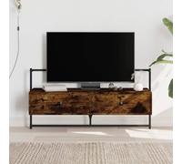 Sufrk Meuble TV mural en chêne fumé - 100,5 x 30 x 51 cm - Bois d'ingénierie - Console TV murale - Support de télévision pour salon, salle de divertissement, bureau, unité de divertissement moderne