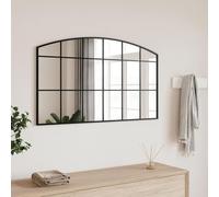 Sufrk Miroir Mural Noir 100x60 cm Arche Fer,Mirroir Murales Chambre,Miroir Entree,Mirroir Murales Salon