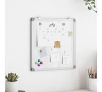 Sufrk Tableau magnétique 60 x 60 x 1,7 cm en aluminium, tableau blanc, effaçable à sec, avec support porte-marqueurs et bords en aluminium