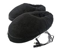 SUFUBAI Chaussons chauffants électriques USB - Confortables - En peluche - Pour garder les pieds au chaud - Pour homme et femme