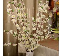 SUFUBAI Lot de 10 fleurs de cerisier artificielles, branches de cerisier en soie, fleurs artificielles en vrac, fleurs de pêche, pour mariage, décoration de Noël
