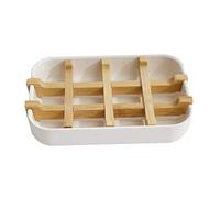 SUFUBAI Lot de 2 porte-savons en bois avec plateau d'égouttage pour douche, salle de bain et lavabo