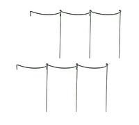 SUFUBAI Lot de 6 supports pour plantes de jardin, anneaux de support demi-ronds en métal pour plantes de jardin, cage pour roses et vigne