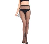 Sufune Collants résille noirs - 1 pièce - Collants fishnet élastiques - Taille haute - Bas résille pour femme (petit filet), Noir(S)