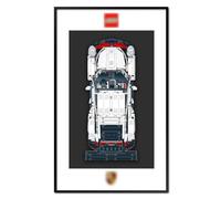SuFunSu Tableau de montage mural pour Lego 42096 Technic Porsche 911 RSR, cadeaux de collection pour adultes pour support mural de voiture Lego (panneau mural uniquement)