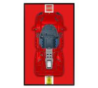 SuFunSu Tableau mural pour Lego Technic Ferrari Daytona SP3 42143, Décoration murale pour Lego, Pour salle de séjour et bureau à domicile