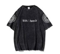 Suga D Day Merchandise T-Shirt À Manches Courtes Min Yoon Gi Agust D Vintage Retro Tee-Shirt Black 2-XXL
