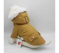 Sugar Coat Manteau chaud pour chien et chat pour l'hiver par temps froid, veste à capuche pour chien de petite, moyenne et grande taille, parka de neige rembourrée et isolante, Alexander (jaune