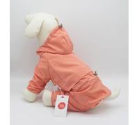 Sugar Coat Manteau de pluie imperméable et coupe-vent à capuche pour chiens de petite, moyenne et grande taille, couverture intégrale réfléchissante et réglable - Atlas (orange/corail, taille S)
