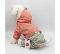 Sugar Coat Manteau de pluie imperméable et coupe-vent à capuche pour chiens de petite, moyenne et grande taille, couverture intégrale réfléchissante et réglable - Atlas (orange/beige, taille XXL)
