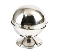 Sugar Cube Bowl - Spherical Candy Bowl With Roll Top Lid | Sugar Cube Bowl, A Stainless Steel Spherical Sugar Bowl With A Lid, Can Be Placed On The Table As A Salt/sugar