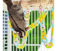 Sugar Glider Climbing Toy, 360-Degree Rotating Wooden Hanging Cage Accessory, Small Animal Exercise Toŷ For Climbiñg And Jungle Exploration, Natural Wood Color, For Sugar Gliders Hamsters Birds, 1 Pie