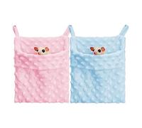Sugar Glider Lot de 2 sacs de couchage avec sangle réglable pour sacs glissants, furets, rats, hérissons, hamsters et petits animaux - Rose et bleu
