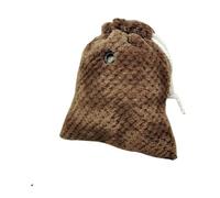 Sugar Glider Pochette de liaison en velours avec cordon d'aération pour cochons d'Inde, 16 x 18 cm (marron)