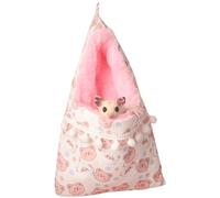 Sugar Gliders Sac de couchage pour petit animal domestique Imitation lapin Velours à suspendre Chaud Confortable Lit pour petits animaux, écureuils, marmoettis, rats, hamster (blanc)