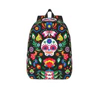 Sugar Horror Sac à dos de voyage en toile pour ordinateur portable, protection contre l'eau et sangles ergonomiques pour le travail d'affaires pour l'université, Noir , M