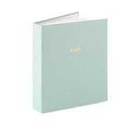 Sugar Paper Livre de bébé, couverture en tissu vert brume, livre de souvenirs guidé pour capturer des photos et des souvenirs de la première année de votre enfant