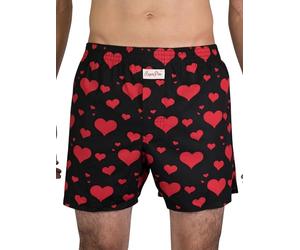 Sugar Pine Boxer Homme Caleçon Motif Coeurs - Noir- Taille M