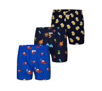 Sugar Pine Boxers avec imprimés amusants en 100 % coton, Lot de 3 boxers de bière, piranha, monstre, L