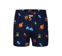 Sugar Pine Boxers ' Webboxershorts weit Motive Print ' bleu foncé / vert gazon / orange, Taille S