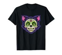 Sugar Skull Cat Lover Dia De Muertos - Boho Women Gift T-Shirt