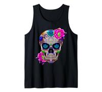 Sugar Skull Fleurs Jour des morts Dia de los muertos Cadeau Débardeur