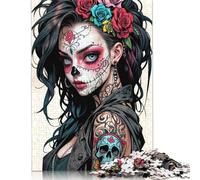 Sugar Skull Girl Puzzle 1000 pièces en papier pour adolescentes 1000 pièces (75 x 50 cm)