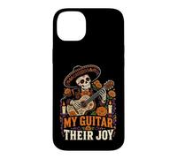 Sugar Skull Mariachi My Guitar Their Joy Saying Coque pour iPhone 14 Plus