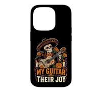 Sugar Skull Mariachi My Guitar Their Joy Saying Coque pour iPhone 14 Pro